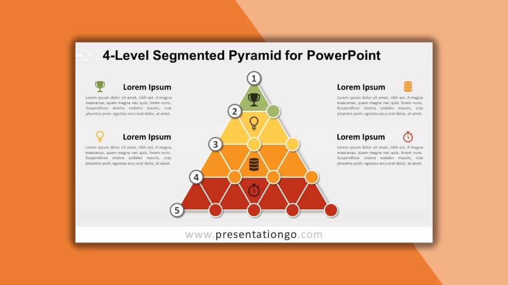 Free 4-Level Segmented Pyramid for powerpoint and google slides