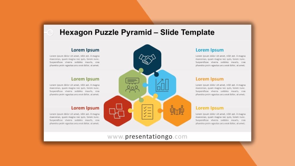 Free Hexagon Pyramid for powerpoint and google slides