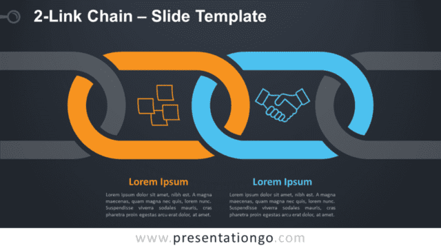 Free 2-Link Chain Graphics for PowerPoint and Google Slides