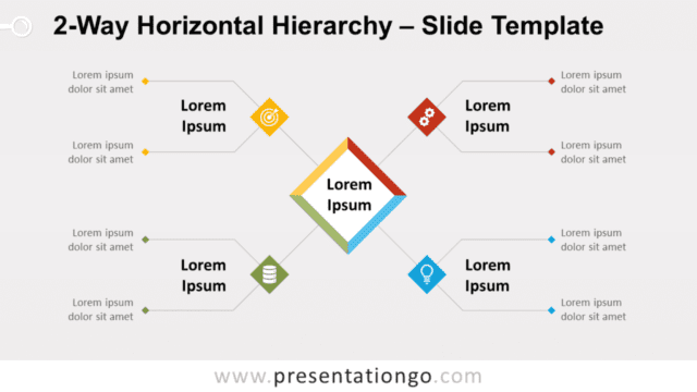 Free 2-Way Horizontal Hierarchy for PowerPoint and Google Slides