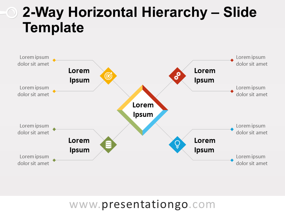 Free 2-Way Horizontal Hierarchy for PowerPoint