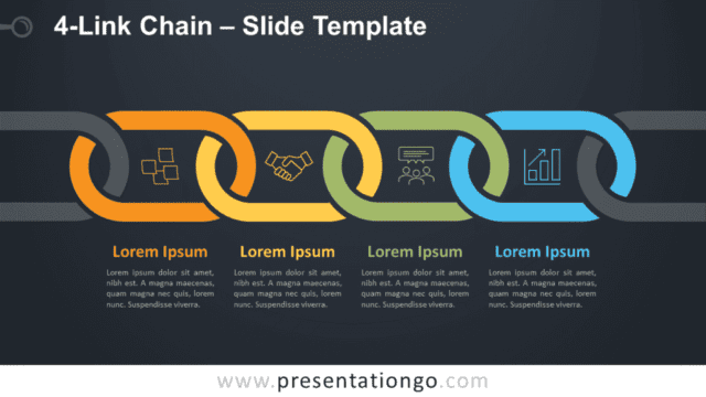 Free 4-Link Chain Graphics for PowerPoint and Google Slides