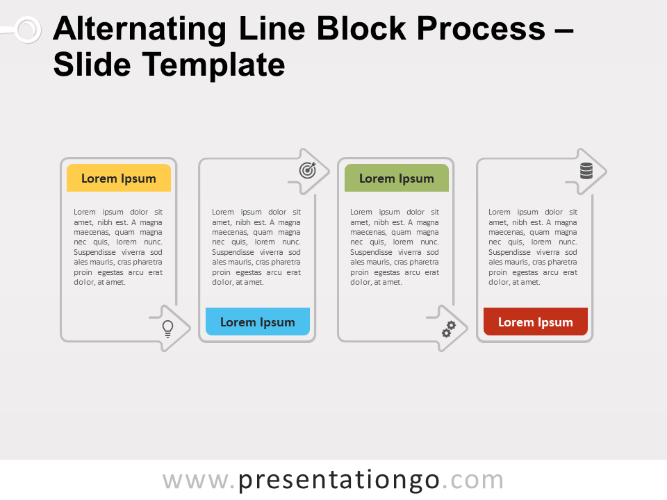 Free Alternating Line Block Process for PowerPoint