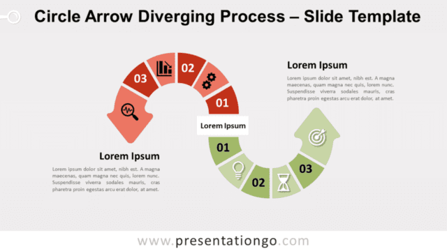 Free Circle Arrow Diverging Process for PowerPoint and Google Slides
