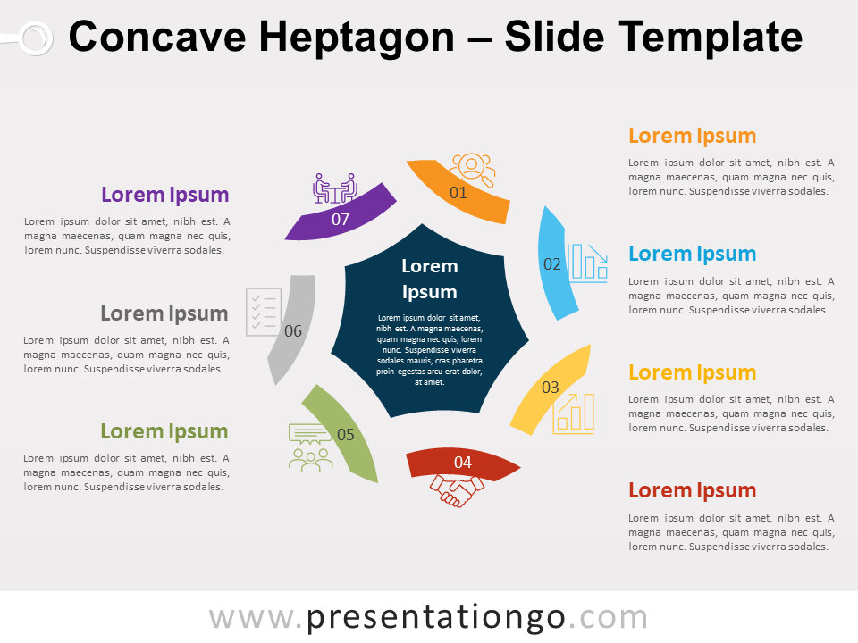 Free Concave Heptagon for PowerPoint
