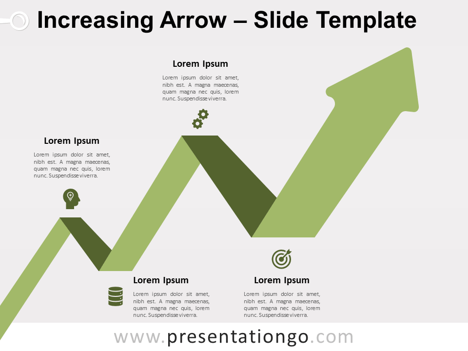 Free Increasing Arrow for PowerPoint