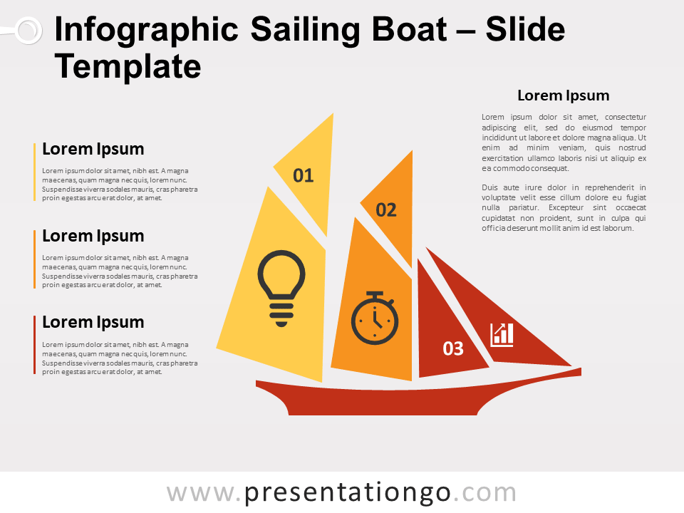 Free Infographic Sailing Boat for PowerPoint