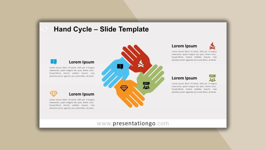 Free Hand Cycle for powerpoint and google slides