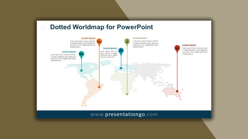 Free Dotted Worldmap for PowerPoint and Google Slides