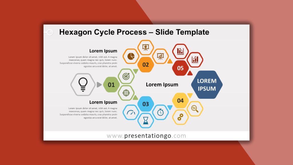 Free Hexagon Cycle Process for powerpoint and google slides