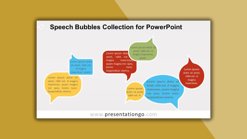 Free Speech Bubbles Collection for powerpoint and google slides