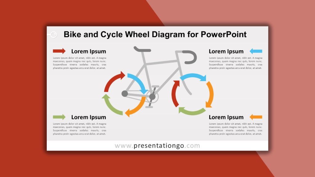 Free Bike and Cycle Wheel Diagram for PowerPoint and Google Slides