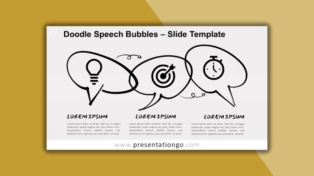 Free Doodle Speech Bubbles for powerpoint and google slides