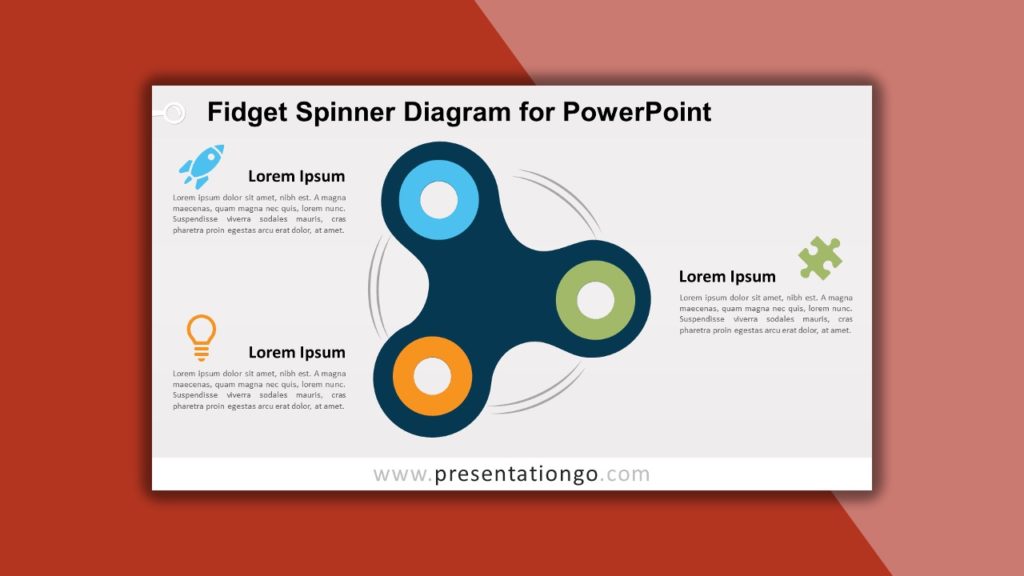 Free Fidget Spinner Diagram for PowerPoint and Google Slides
