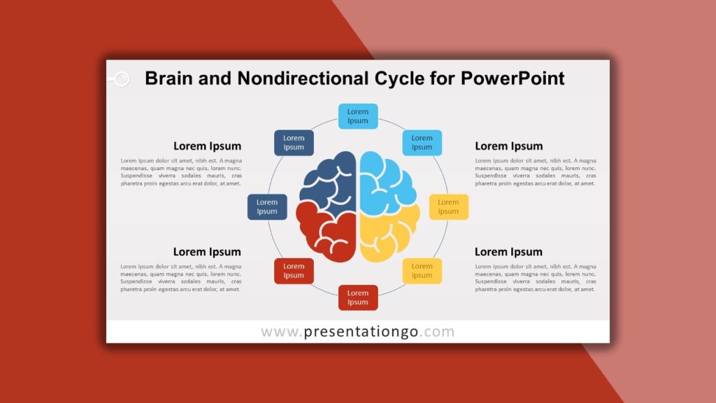 Brain and Nondirectional Cycle for PowerPoint - PresentationGO