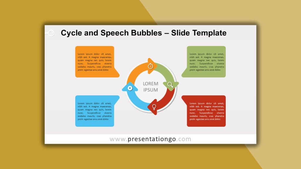 Free Cycle and Speech Bubbles for powerpoint and google slides