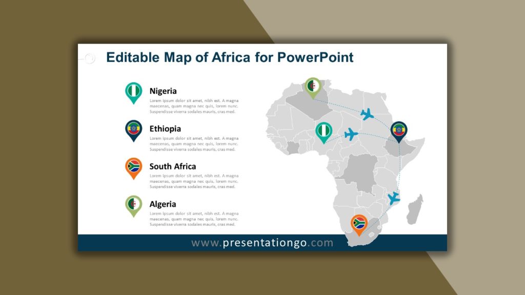 Free Map of Africa for PowerPoint and Google Slides