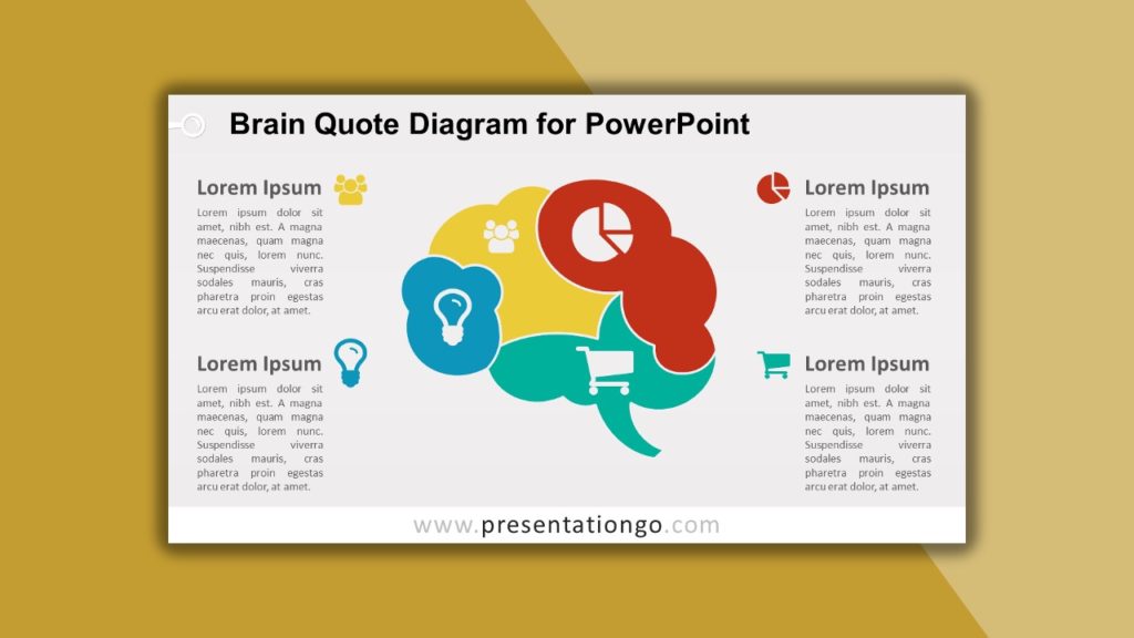 Free Brain Quote Diagram for powerpoint and google slides