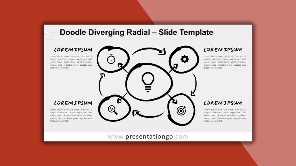 Free Doodle Diverging Radial for PowerPoint and Google Slides