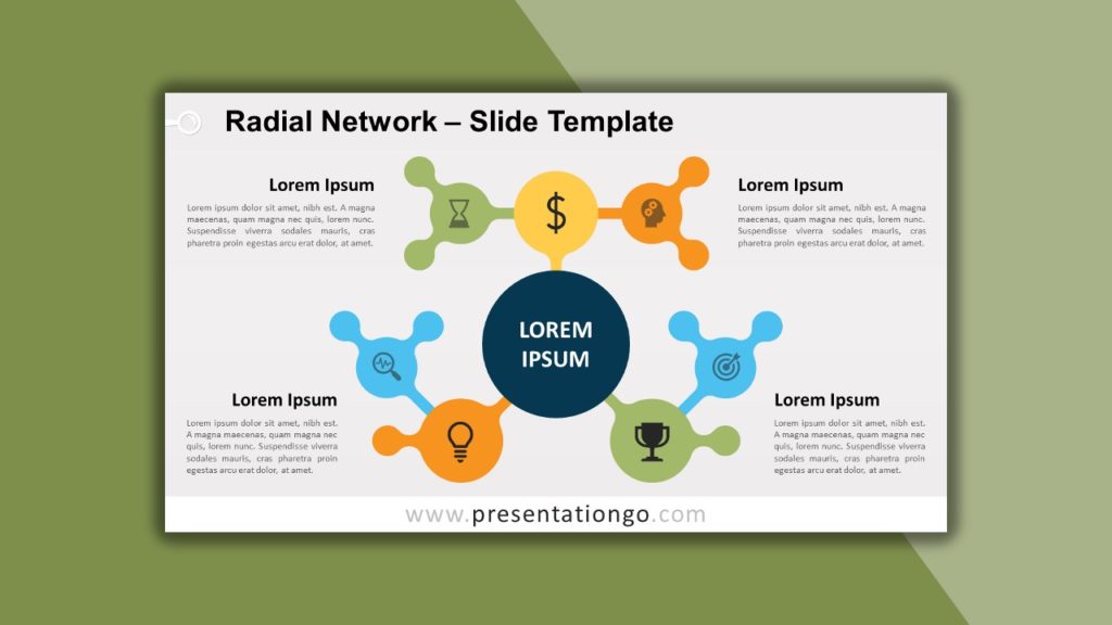 Free Radial Network for PowerPoint and Google Slides